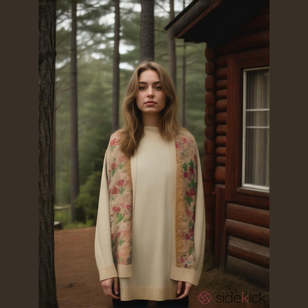 Diane Freis Vintage Silk Open Front Cardigan